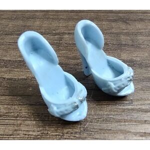 2008 Barbie Doll Fashion Fever Party Time Light Blue Heels Shoes Pumps Z1